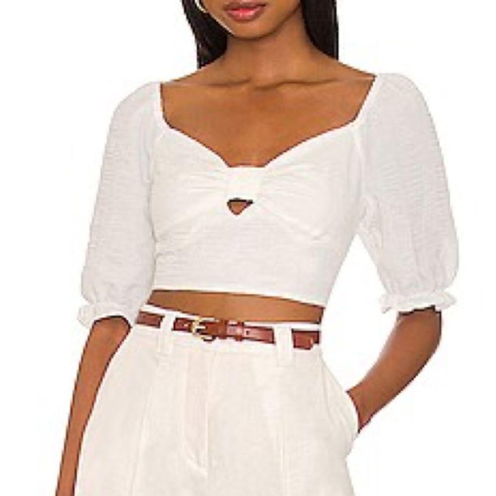 Cropped Top in White BCBGeneration. Size small.